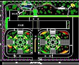 某镇政府景观绿化工程全套设计图免费下载服务